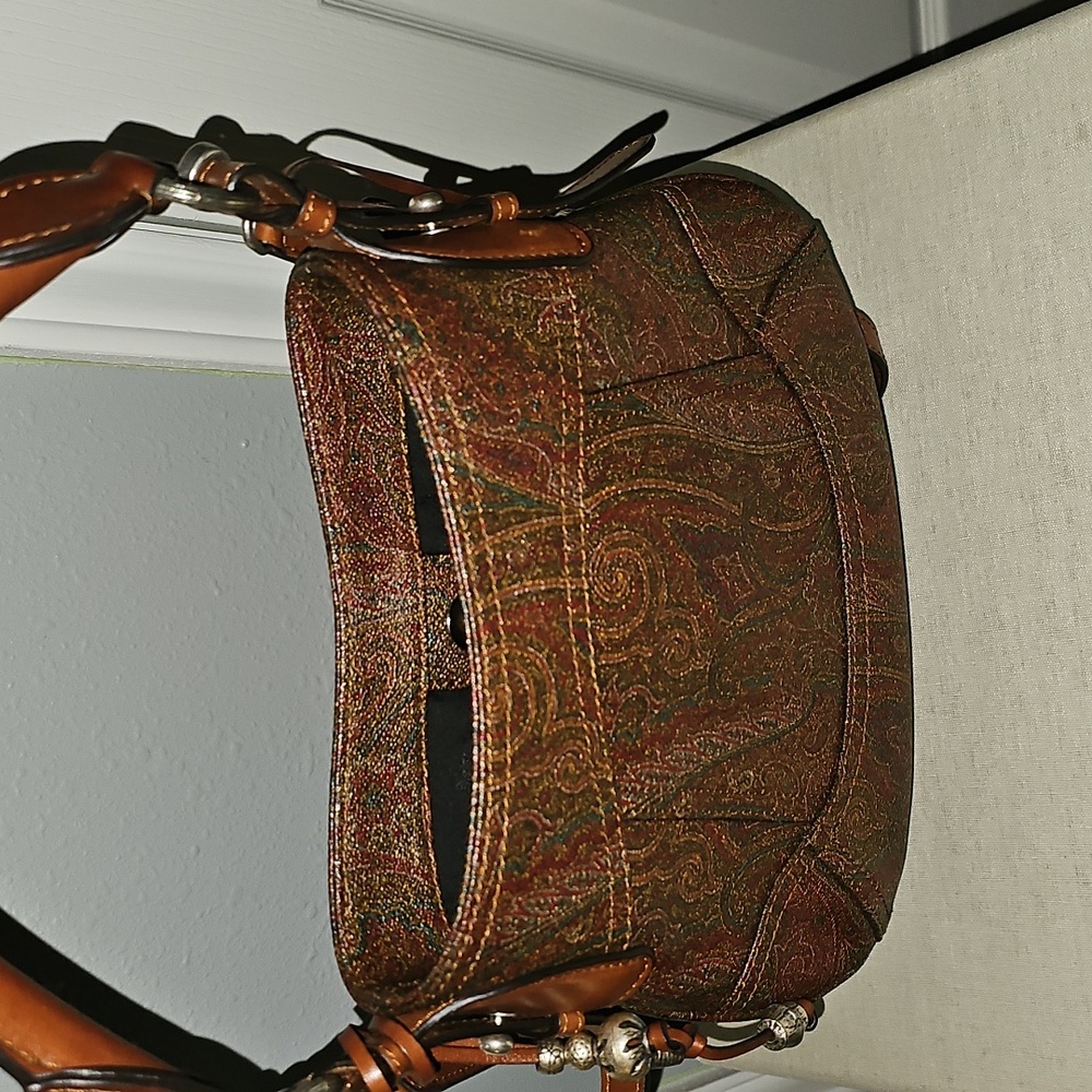Etro Brown Crossbody Bag with Paisley Design - Picture 9 of 12